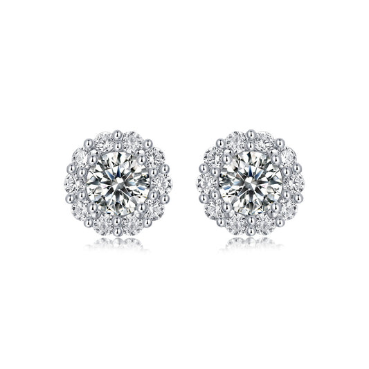 S925 silver earrings moissanite star earrings new